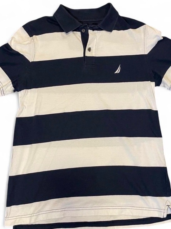 Nautica Other - Nautica Men's Classic Fit Striped Short Sleeve Cotton Polo Shirt, Navy/White